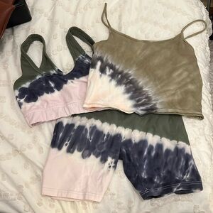 Aerie tie dye workout set
